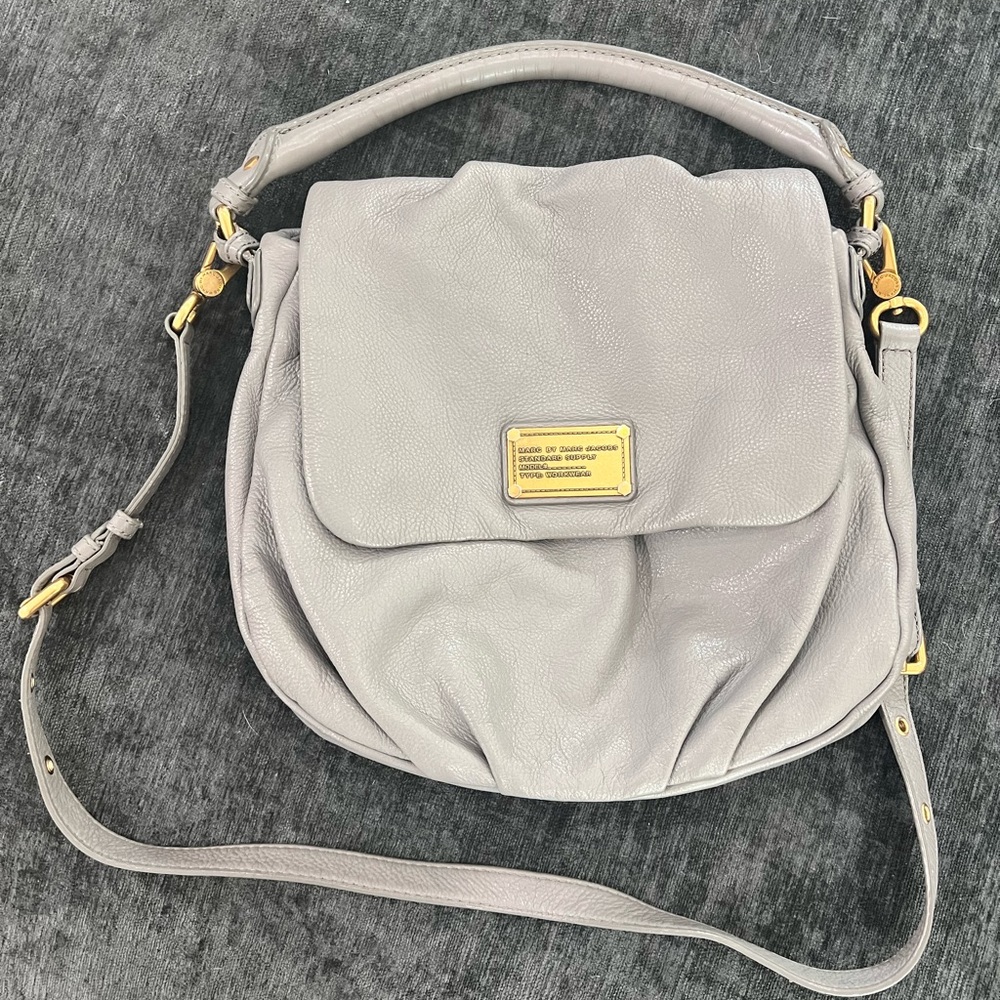 MARC by Marc Jacobs genuine leather gray crossbody bag